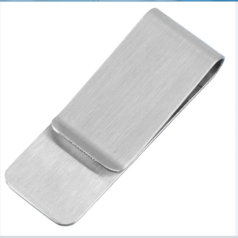 New Simple Stainless Steel Metal Money Clips Gold Silver Color Small Women Men Dollar Cash Clamp