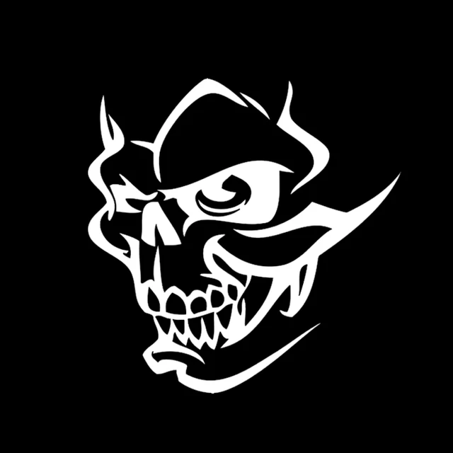 Scary Demon Face Skull Decal Sticker Car Truck Windowin Car Stickers
