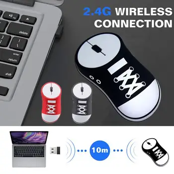 

HobbyLane Wireless Mouse Shoes Shaped Portable Mobile Optical Mouse With USB Receiver 2.4GHz Game Ergonomic Mouse d25