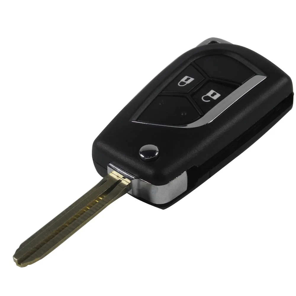 Prix pour 2 Boutons de Modification pliant supprimer Shell Key Case Pour Toyota Corolla RAV4 Yaris Avensis Avalon Echo Prado Keyless Fob Avec Logo Prix pour 2 Boutons de Modification pliant supprimer Shell Key Case Pour Toyota Corolla RAV4 Yaris Avensis Avalon Echo Prado Keyless Fob Avec Logo