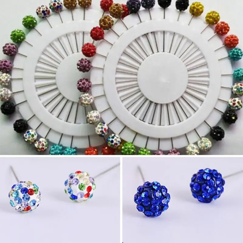

10 Pcs/set Muslim Style Women kerchief headband Pins Alloy Rhinestone Hijab Rhinestone Brooches Hood Scarf Pins Accessories