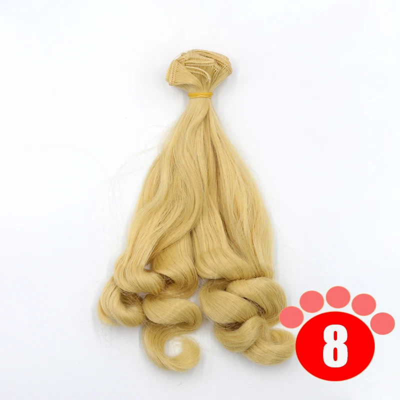 Msiredoll bjd wig Accessories 1piece 20*100CM doll hair for 1/3 1/4 1/6 1/12  Gradient Color Curly bjd wigs diy Free shipping 16