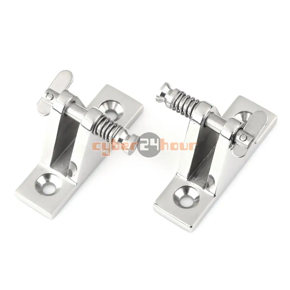 MARINE BOAT 2 QUICK RELEASE BIMINI HINGE POST STAINLESS STEEL PAIR
