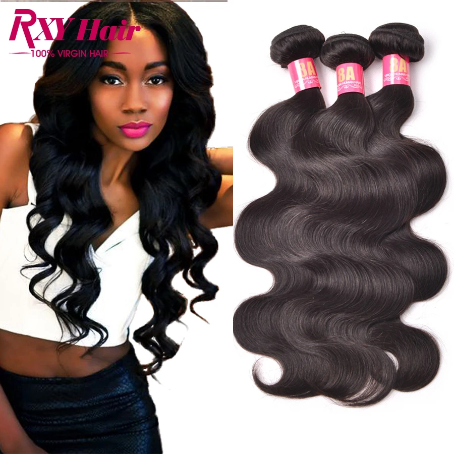 

RXY Mink Brazilian Virgin Hair Body Wave 3 Bundles 8A Grade Remy Human Hair Wet and Wavy Virgin Brazilian Hair Weave Bundles