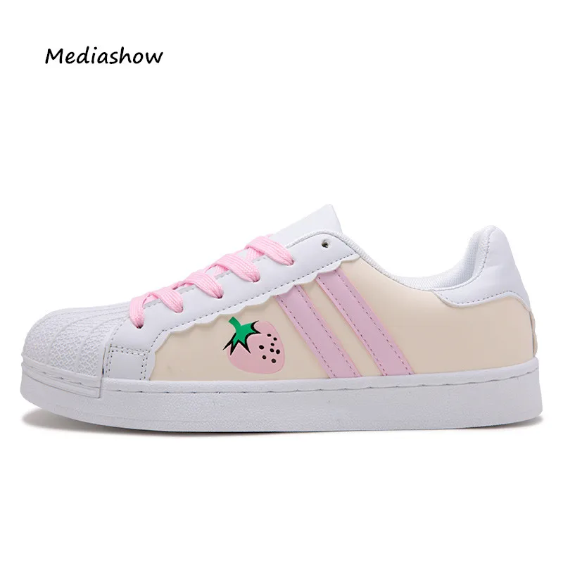 

2017 Fashion Flats Women Trainers Breathable Sport Woman Shoes Casual Outdoor hello kitty Women platform pink white