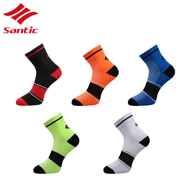 

Santic Cycling Socks 3 Pairs / Lot Men Women Breathable Elastic Running Bike Basketball Soccer Sport Socks Calcetines Cyclismo