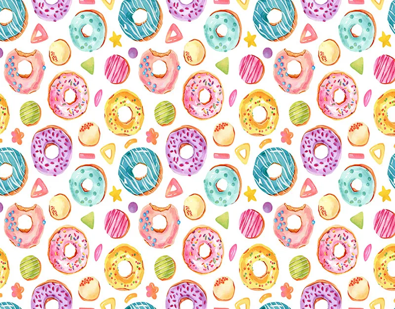 Donut Theme Newborn Backdrop for Photography Baby Shower Birthday Party Photo Background for Children Backdrops Studio