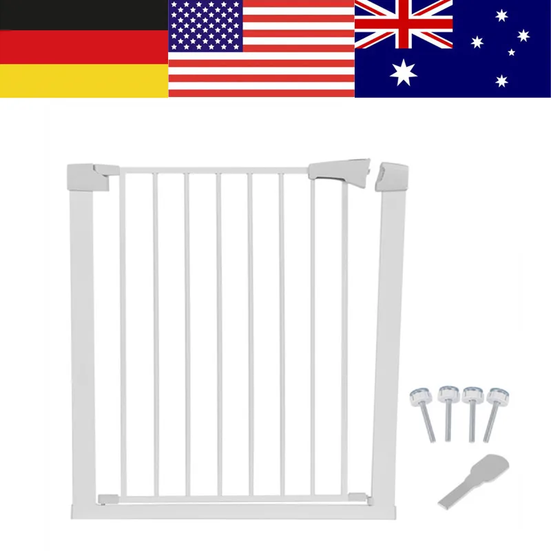 

Easy Install Tall & Wide Baby Gate with Pressure Mount Fastening Pet Puppy Dog Purp Pup Cat Animals Safe Gate Door Cathole