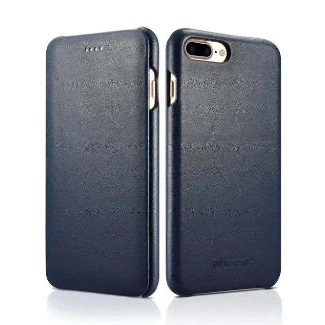 

Icarer Luxury Corrected Grain Leather Flip Side-Open Case Colorful Design For iPhone7 Plus 8Plus 5.5" Case 5 Colors Case