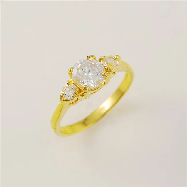 Wholesale fine 24k yellow gold jewelry real 18k gold plated crystal