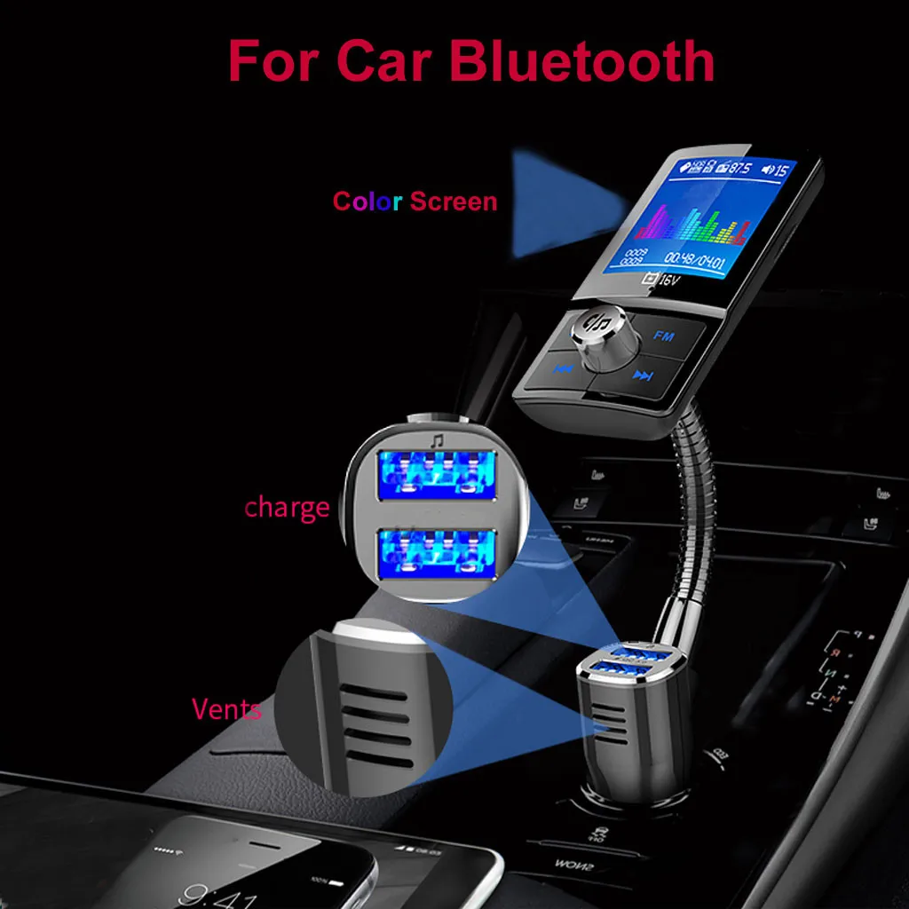 Автомобильный трансмиттер Bluetooth FM MP3 плеер с 1 8 &quotгромкой связью беспроводной ЖК