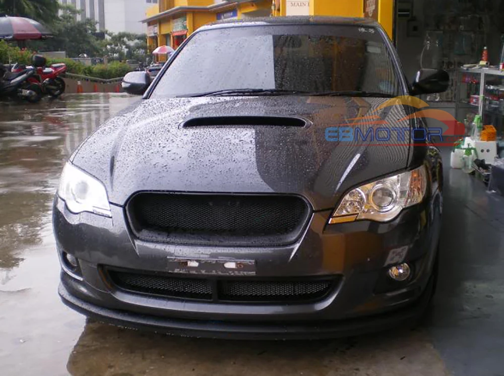 ebmotor-com Real Carbon Fiber Front Bumper Grille Grills Fits For Subaru Legacy 2007-2008  1