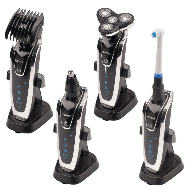 Продажа 4 в 1 Для мужчин электробритва борода бритва Водонепроницаемый Barbeador Перезаряжаемые бритвы нос триммер для стрижки волос Для мужчин Уход за ...