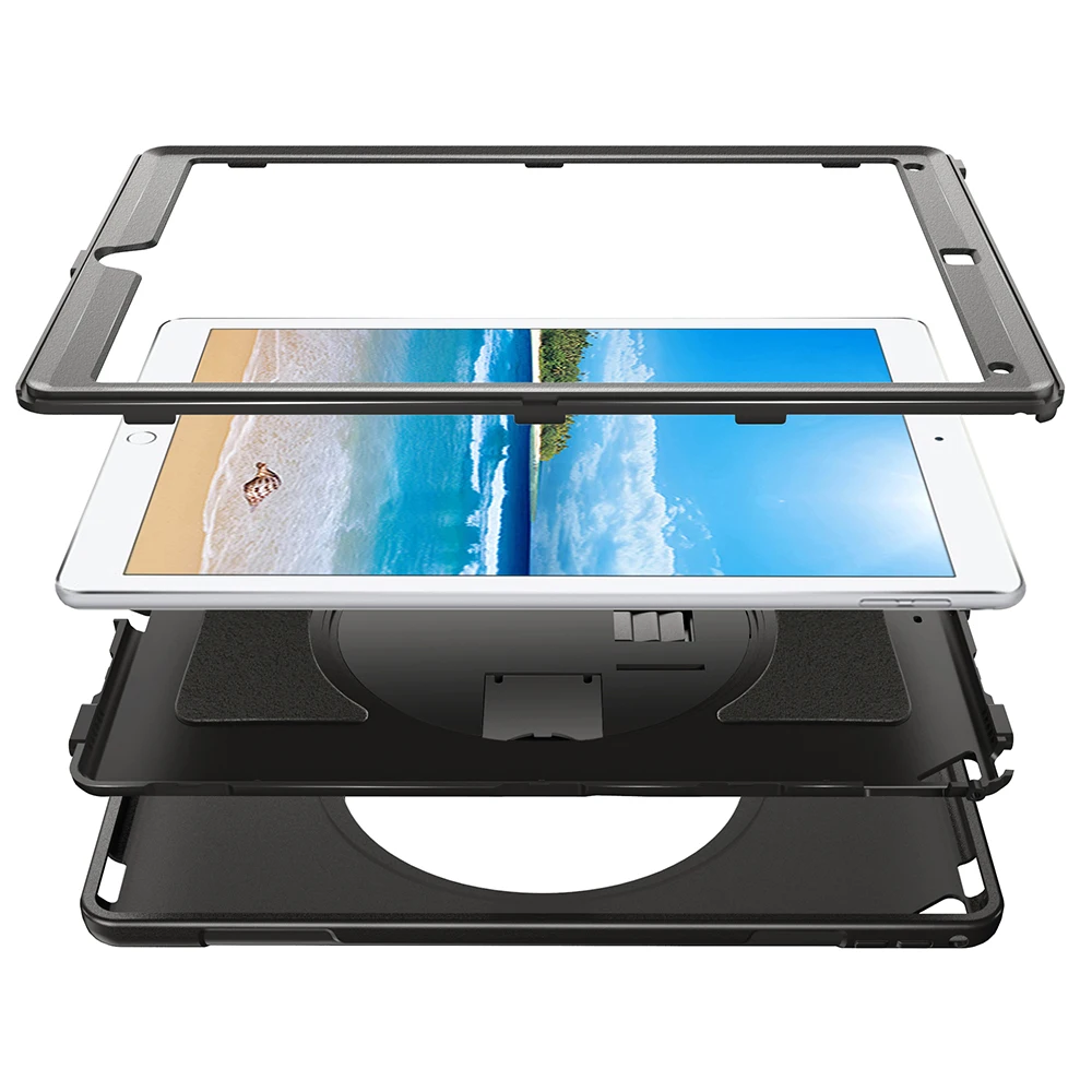 Miesherk Case for iPad Pro 12.9 with 360 Degree Rotating Leather Hand Strap and Kickstand, Heavy Duty Shockproof Drop Protector Miesherk Case for iPad Pro 12.9 with 360 Degree Rotating Leather Hand Strap and Kickstand, Heavy Duty Shockproof Drop Protector