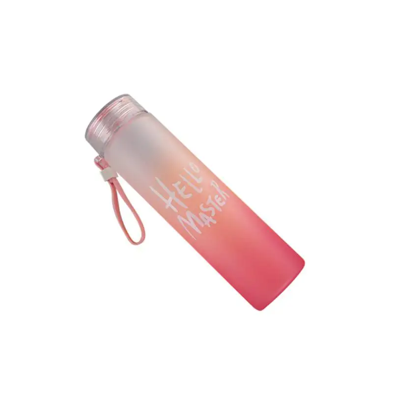 420 мл измельченная стеклянная бутылка для воды с мягкой силиконовой ручкой постепенная изменение цвета бутылка для питьевой воды аксессуары для путешествий на открытом воздухе