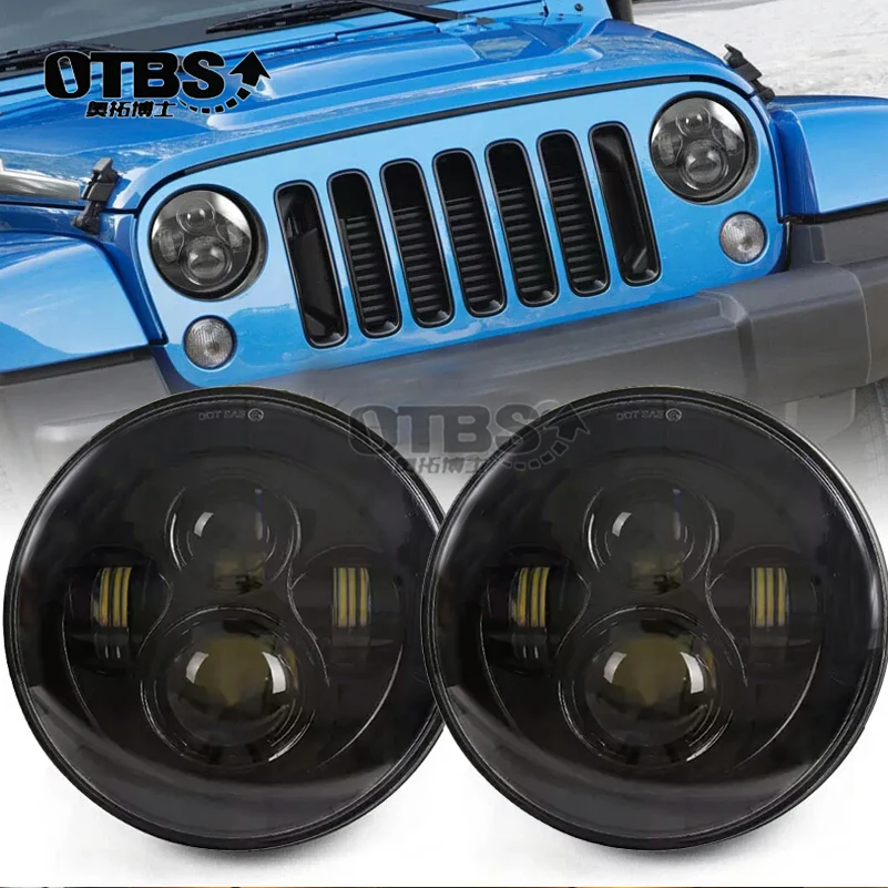 OTBS 7 &quotсветодиодный налобный фонарь для Jeep Wrangler CJ-5 CJ-7 1997-2017 TJ LJ JK JKU Rubicon Sahara |