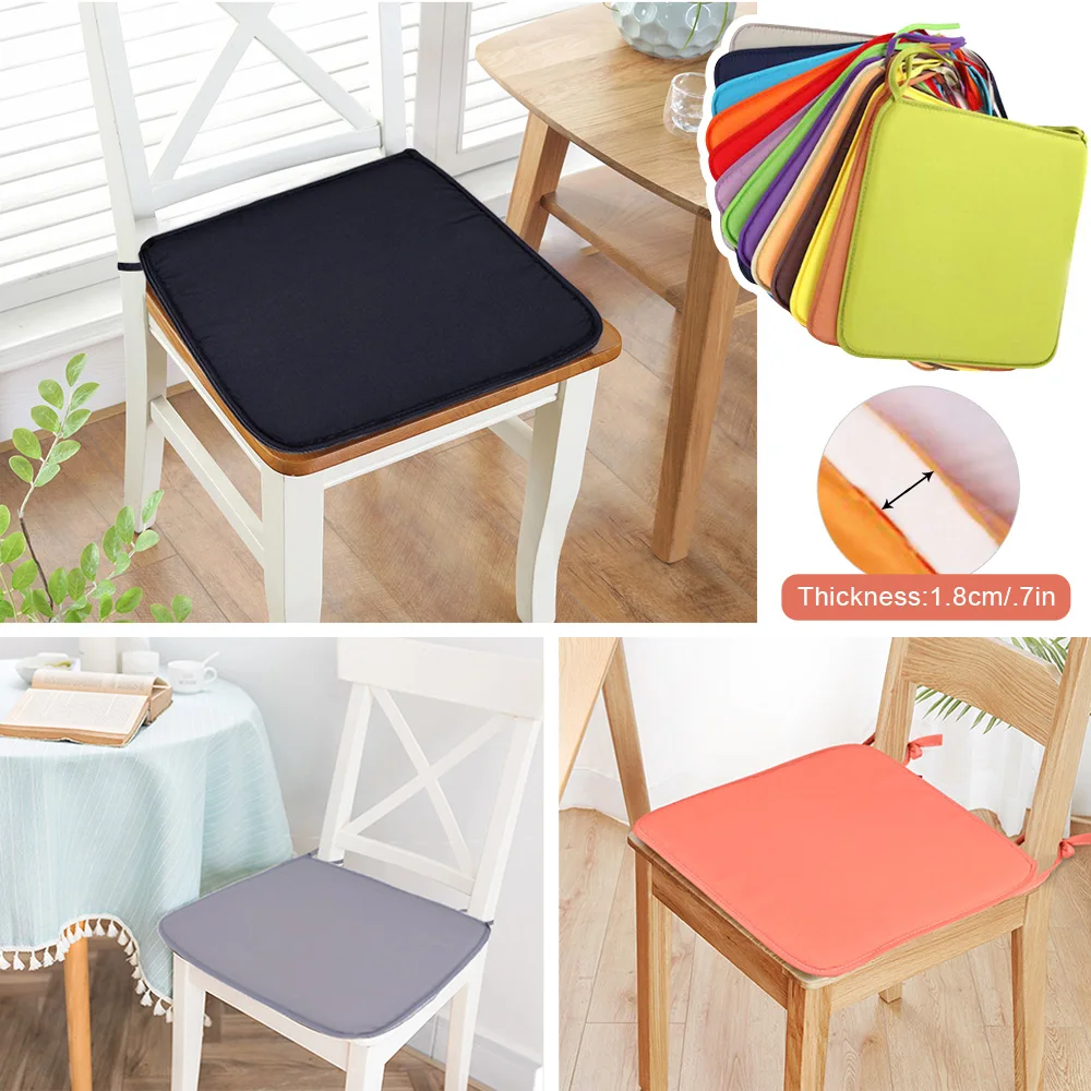 1Pcs Candy Colors Cushion Garden Fabric Plain Plain Cushion European Dining Chair Cushion Creative Sofa Fabric Cushion 37*37cm 7