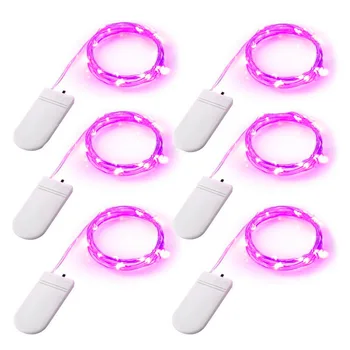 

20 Micro Starry LED Copper Wire String Lights,CR2032 Battery Invisible Firefly Strip Decoration Wedding Costume Home Crafting