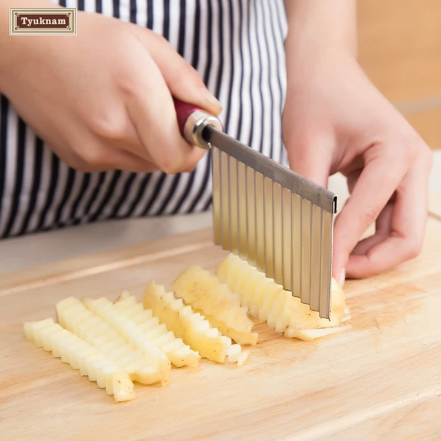 aço inoxidável corte batatas