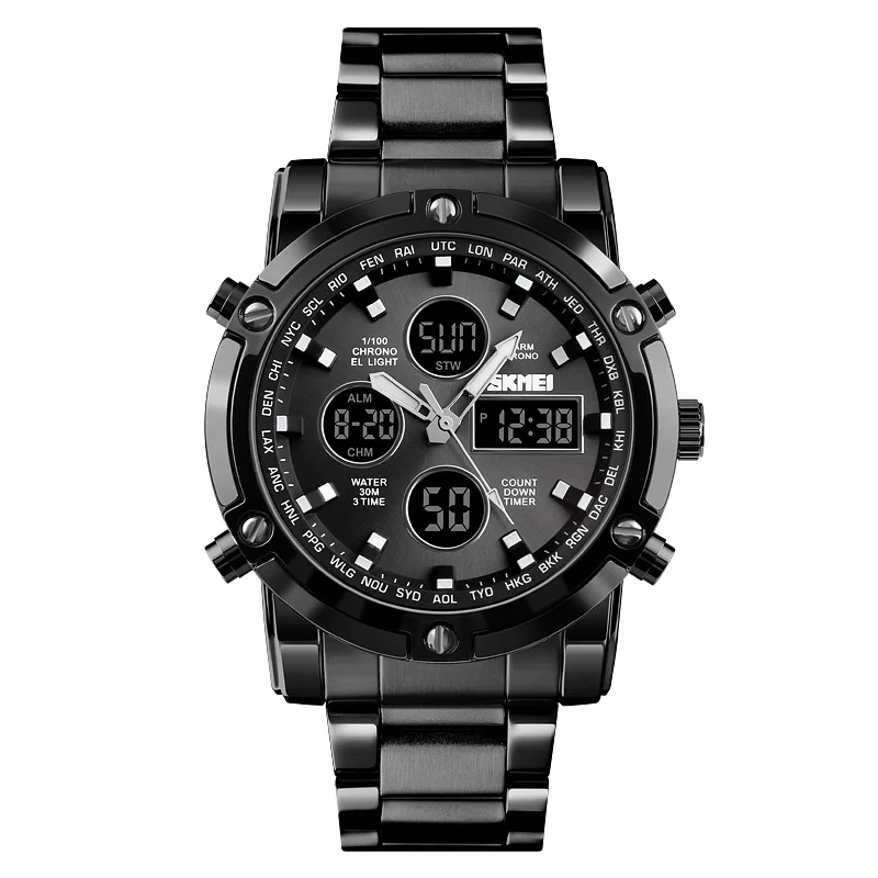 

SKMEI Men's Quartz Analog Watch Luxury Fashion Sport Digital Watch Waterproof Stainless Male Wristwatch Clock Relogio Masculino