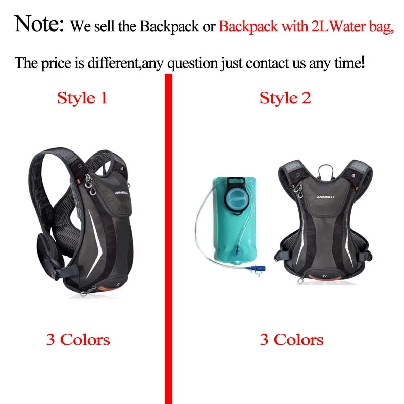 Discount Anmeilu 5L Bike Water Bag Waterproof Nylon Bicycle Shoulder Backpack Breathable Running Cycling Rucksack Hydration Bag Mochila 5