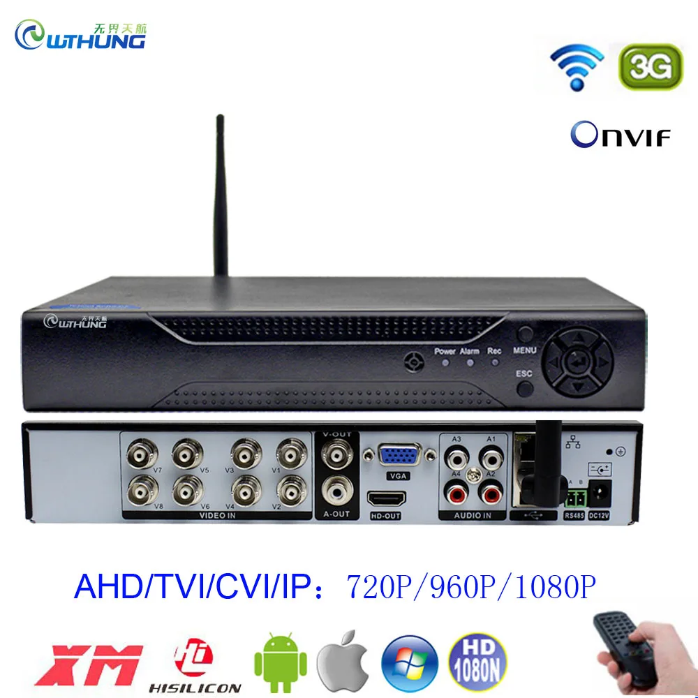 8 канальный сетевой видеорегистратор 5 в 1 H.264 8CH WI FI Dvr Регистраторы CCTV