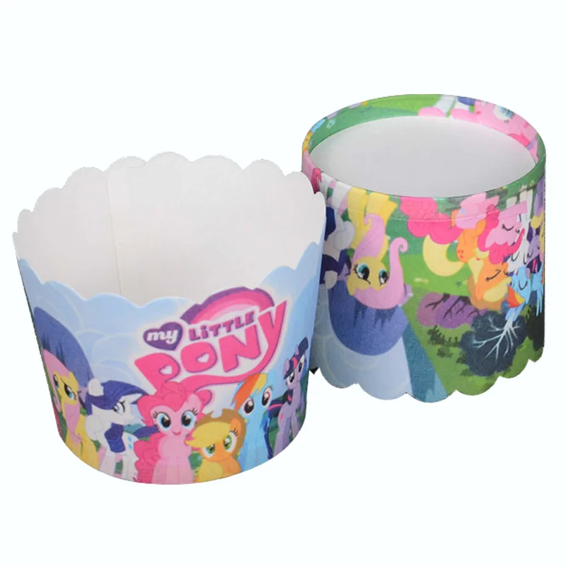 

50pcs/bag Little Pony Pink Mouse white dot pretty princess cute rabbits girls pony flowers paper Cupcake baking cups