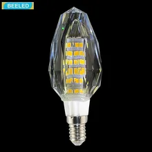 Żarówka LED E14 7W 5W 220V lampa oświetlenie domu kryształowa lampa wisząca kukurydza oświetlenie ledlamp żarówka led 110V tanie i dobre opinie beeled CN (pochodzenie) Ciepły biały (2700-3500 k) Smd5730 Bedroom 250 - 499 lumenów 20000 Żarówki LED Żarówka świecowa