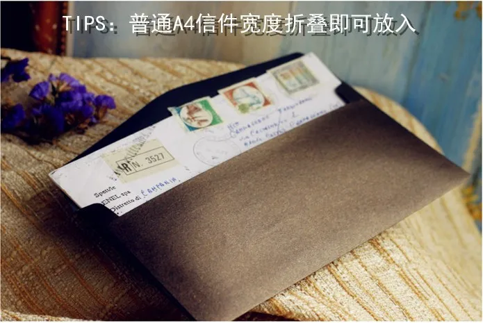 Винтажные конверты delife бумага большого размера 220*110 мм темно-разноцветный/diy позолоченная/80 шт./компл./