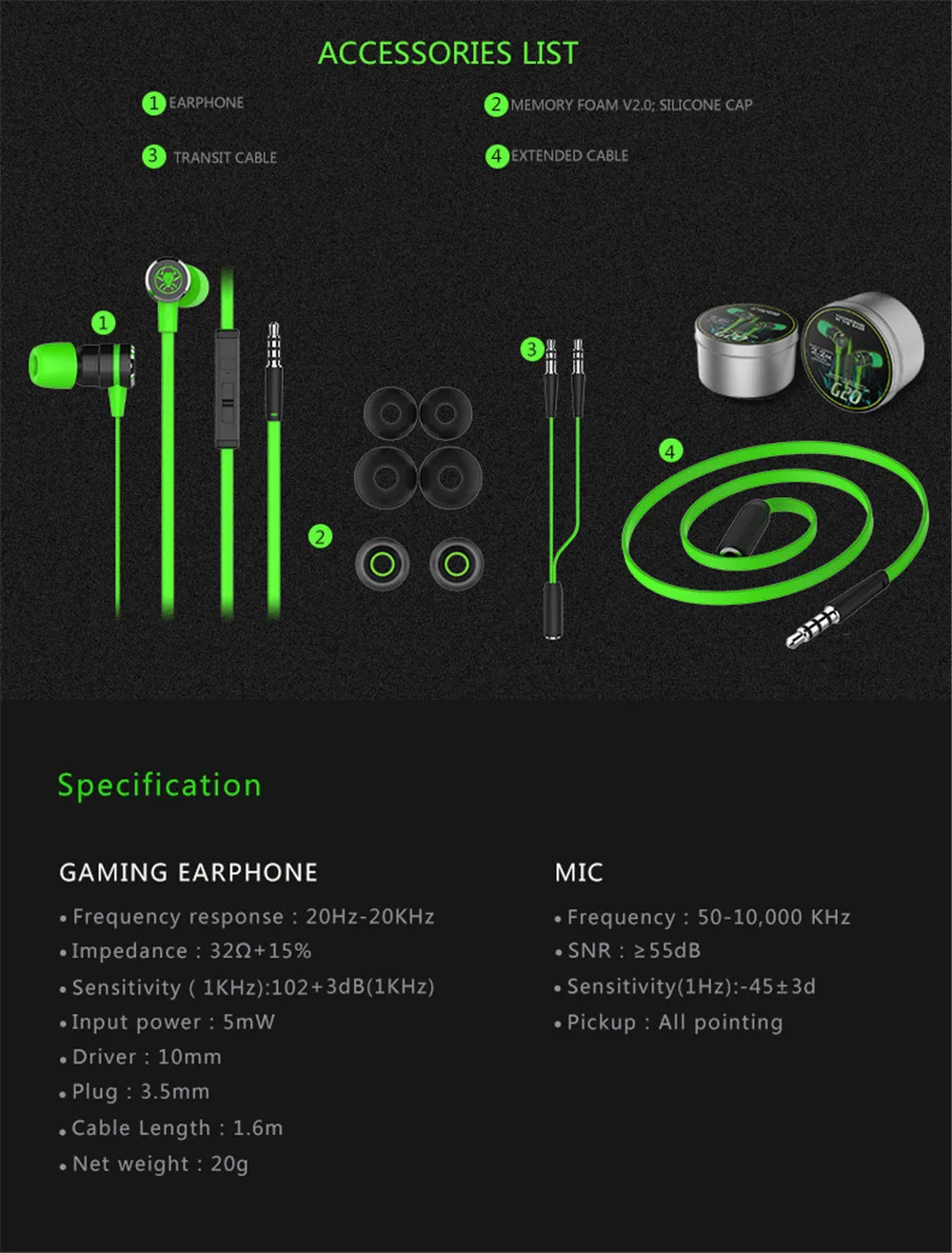 PLEXTONE G20 In-ear Earphone With Microphone Wired Magnetic Gaming Headset Stereo Bass Earbuds Computer Earphone For Phone Sport (10)