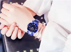 Розовое золото кварцевые часы нержавеющая сталь часы со стальным браслетом Мода и повседневное Прямая поставка женский часы кварцевые