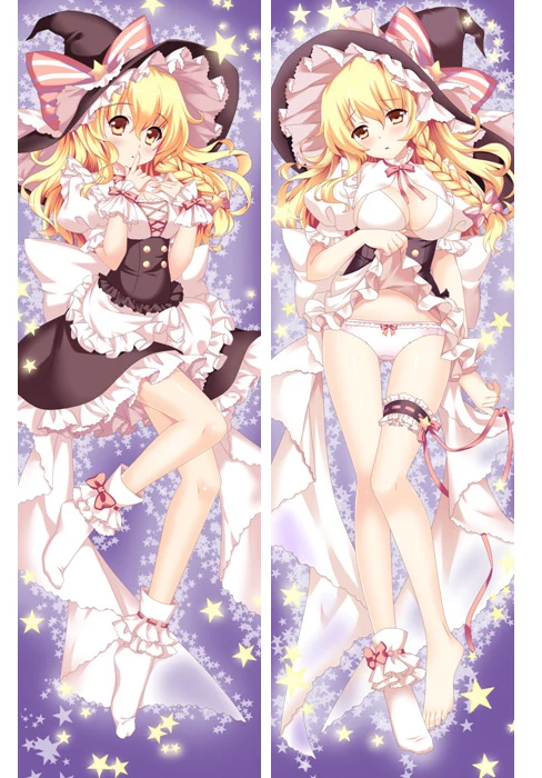 

Cute 150cm Japanese Anime TouHou Project Kirisame Marisa Pillowcase decorative Hugging Body Pillow Case Cover Bedding