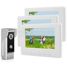 DIYSECUR 7inch Video Intercom Video Door Phone 700TV Line IR Night Vision Outdoor Camera for Home / Office Security System 1V3