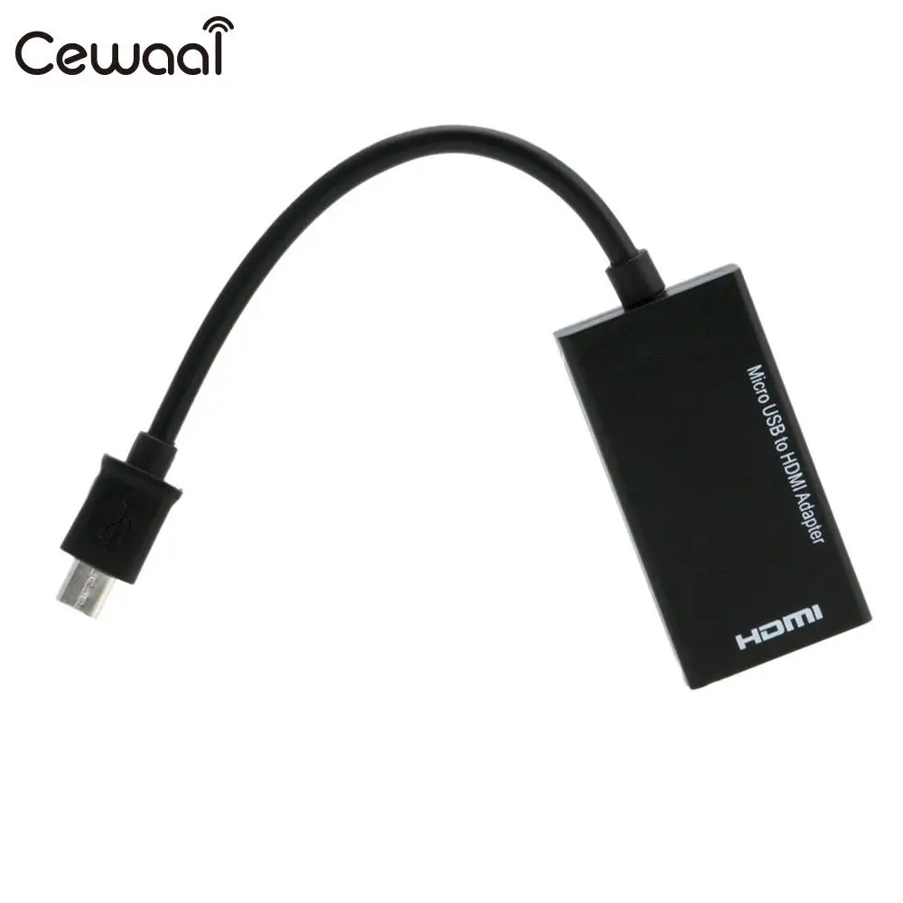 

Micro USB to HDMI Adaptor Male To Female Adaptor Cellphone Video Displays Black Connector Projector Computer Adapter Converter