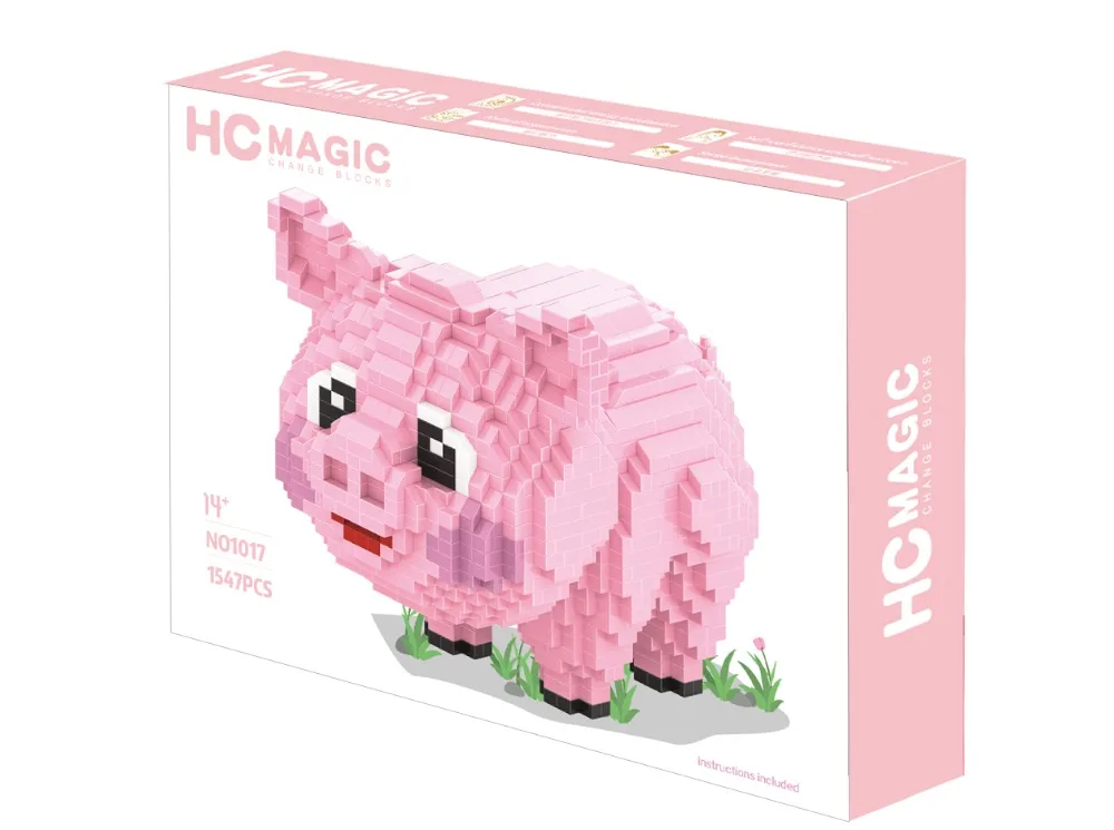 HC Mini blocks Pink pig 1017