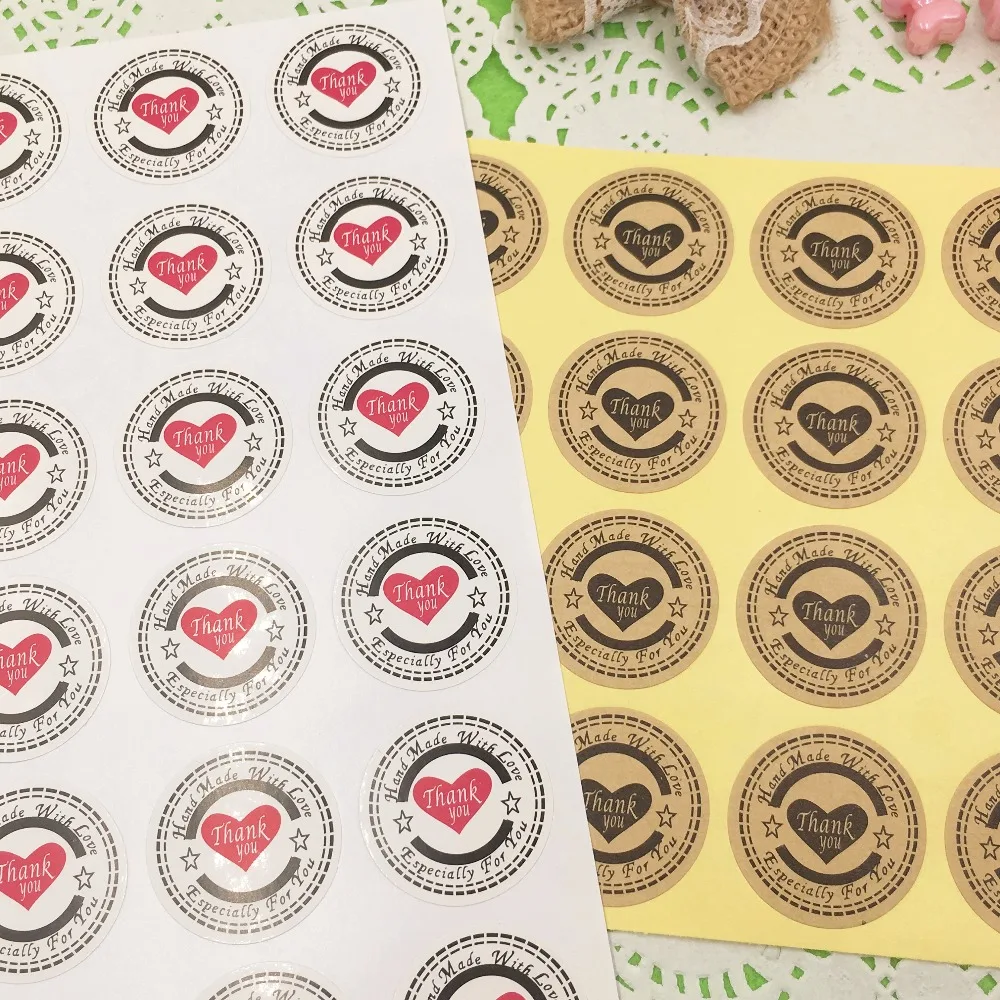 Самоклеящиеся герметичные наклейки с надписью Thank You Love 300 шт. 3 см|Украшения