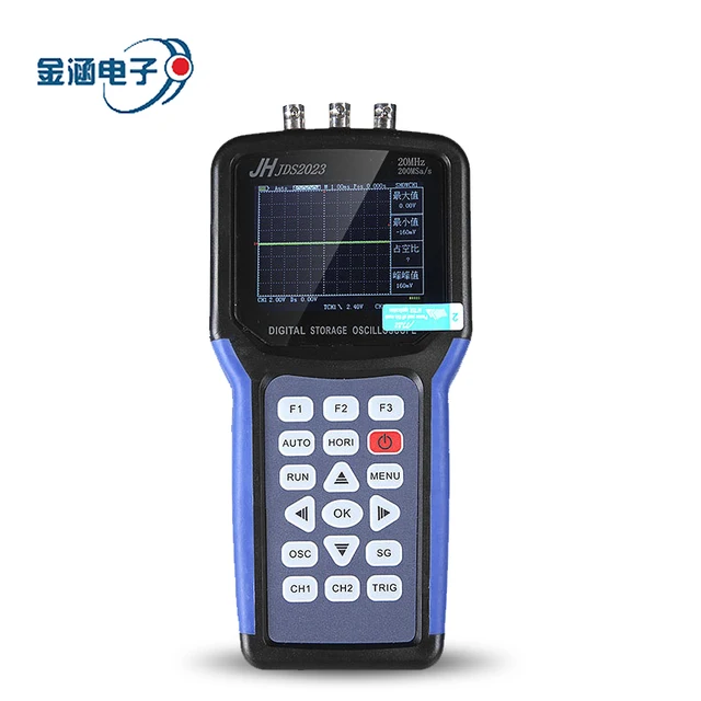 Best Offers Jinhan JDS2023 Handheld Digital Storage Oscilloscope 2CH 20MHz 200MSa/S and Signal Generator  AC DC Input Coupling 3.2 inch LCD