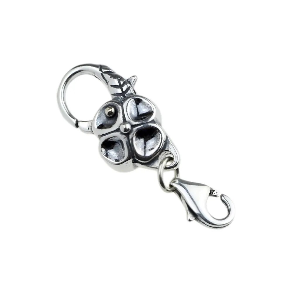 

925 Sterling Silver Clasps And Endings Lucky Clover Charm Bead For DIY Bracelet Making Fit European Brand Troll Bracelet Jewelry