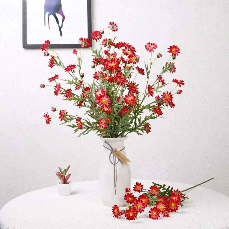 

CHENCHENG Artificial Dasiy Flowers Silk Fake Flowers Decorative Stamen Small Daisy for Wedding Holding Flowers Home Decor