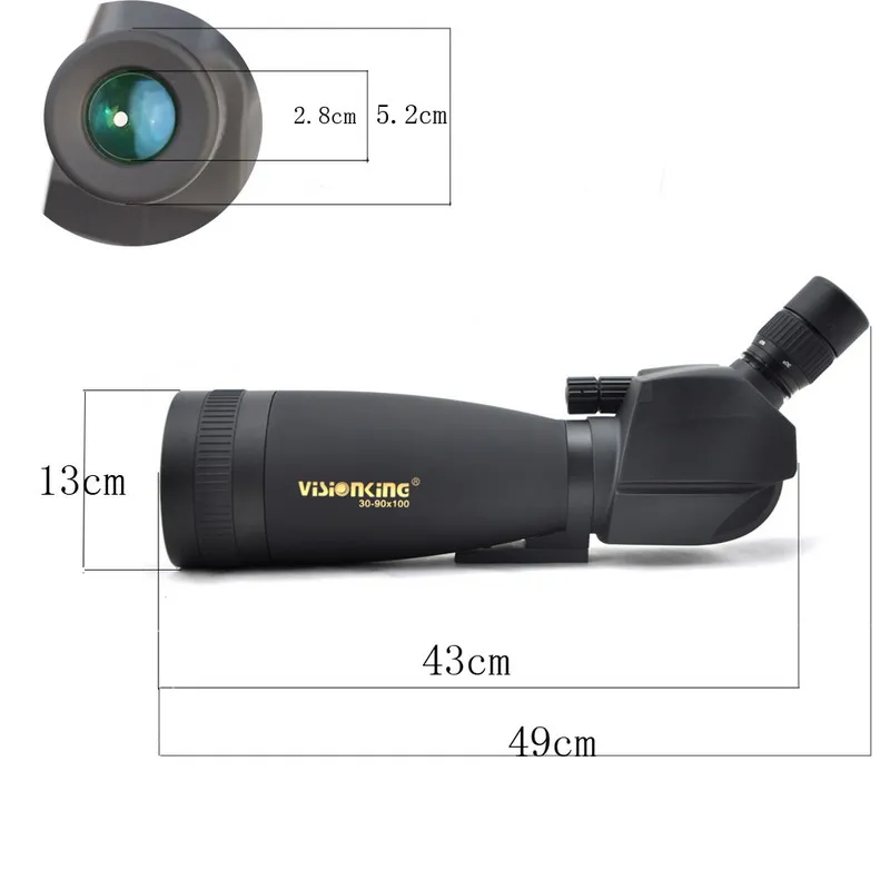 Visionking 30-90x100 SS Spotting Scope 2-Speed Dual Focus Bak4 FMC Professional Monocular Telescope Birdwatching Golf Equipment