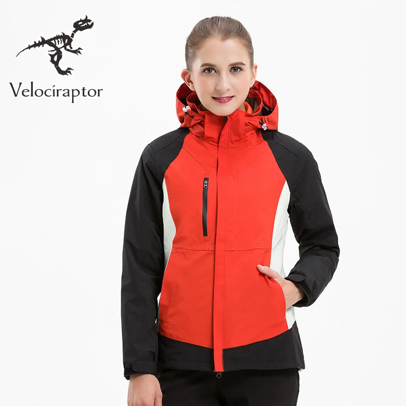 

Women's Hiking jacket Waterproof Outdoor Warm Down Jackets Ski Camping Winter 2 pieces Feather Lining Coat Hunting Fishing