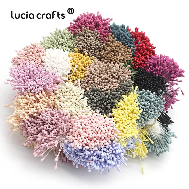Lucia crafts 2mm Multi options Artificial Flowers Stamen Handmade  For Wedding Party Home Decoration DIY Accessories D0401