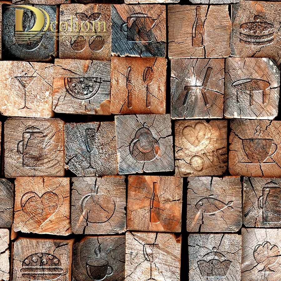 Dcohom Vintage Wooden Brick 3D Wallpaper For Bedroom Living Room Restaurant Background Walls Decor Vinyl Wall Paper Rolls Dcohom Vintage Wooden Brick 3D Wallpaper For Bedroom Living Room Restaurant Background Walls Decor Vinyl Wall Paper Rolls
