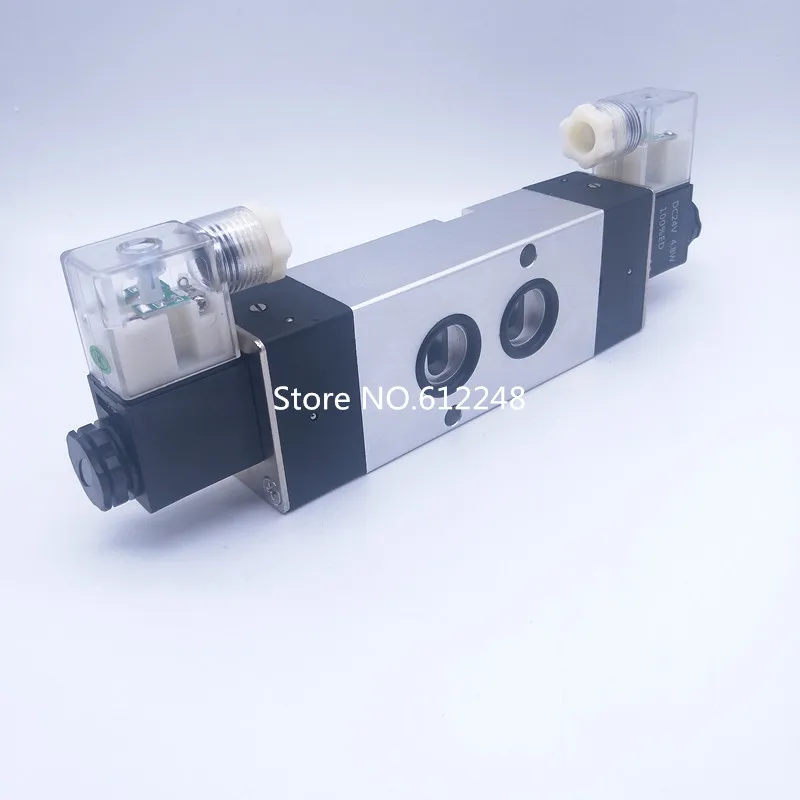 

4M420-15 5Port 2Pos 1/2" BSPT Solenoid Air Valve Double Coil Led Light