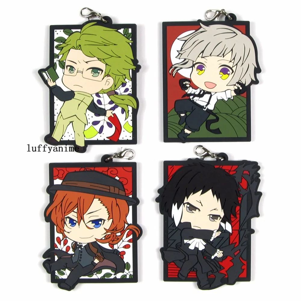 

Bungo Stray Dogs Rubber pendant Nakahara Chuya Japanese anime cartoon PVC Toy Figures Mobile Phone Accessories strap Keychain
