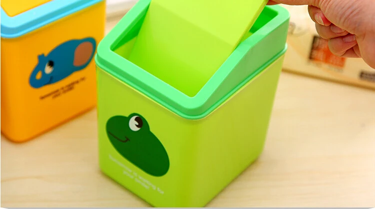 Главная мини пластиковый мусор мусорное ведро животного desktop коробка для хранения флип мелкий опт корзина для мусора prullenbak урну де кухни