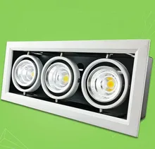 Free Shippipng High quality Square 10W/20W/30W COB LED down light COB led Bean pot lamp Recessed COB led Grille lamp 85-265V/AC