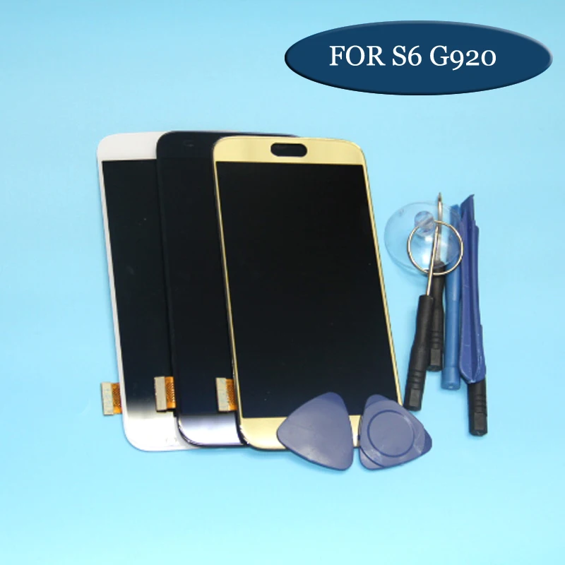 1 шт. для Samsung GALAXY S6 G920 G920F ЖК дисплей сенсорный экран дигитайзер сборка синий белый