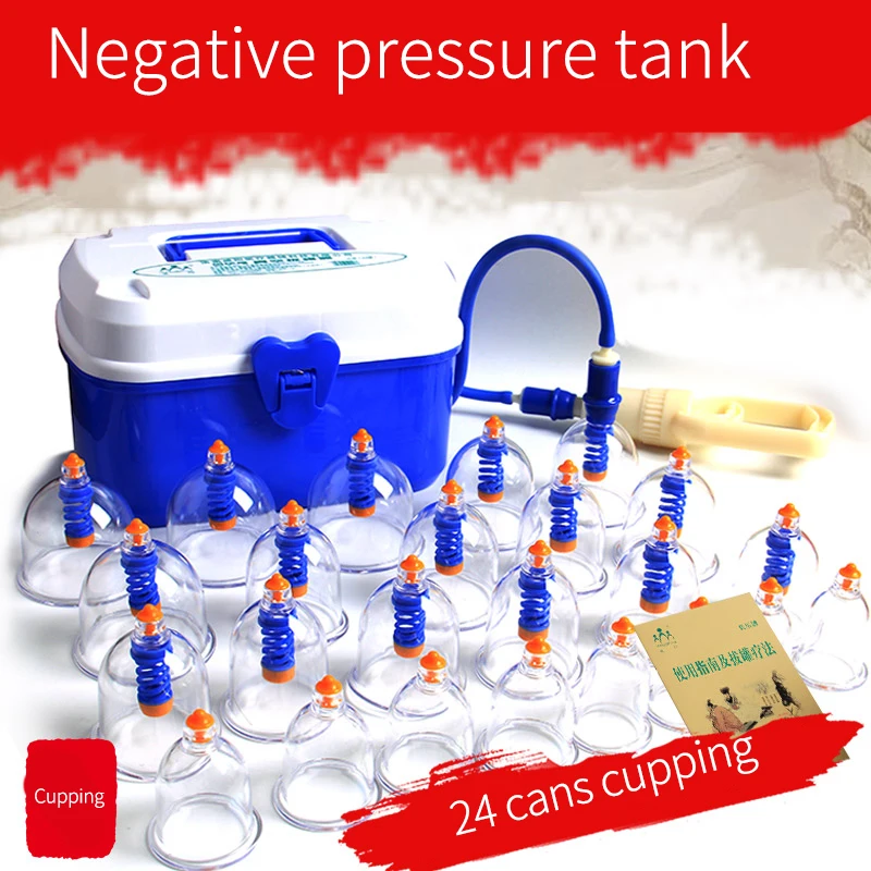 Professional Suction Cup Therapy Effective Healthy 24 Cups Medical Vacuum Cupping Set Physical Therapy Device Body