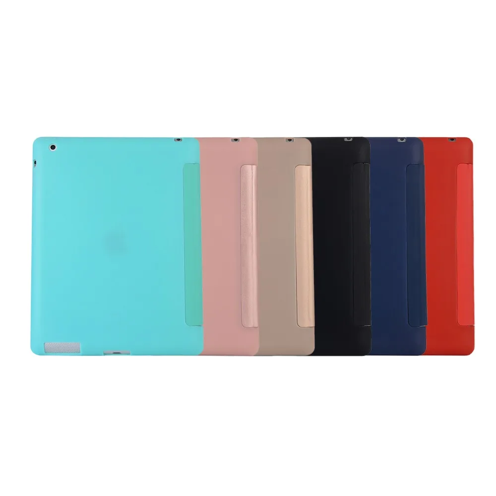 case For iPad 2 / iPad 3 / iPad 4 case Silicone Cover Smart Slim Magnetic TPU Leather Stand Case For iPad2/ iPad3/ iPad4 + Gift